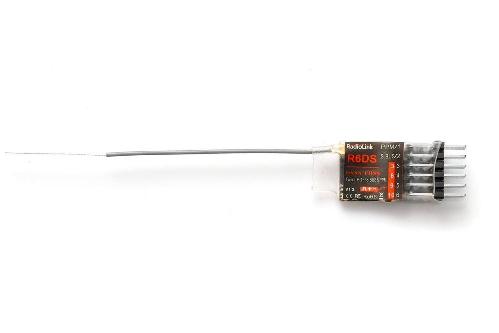 Empfänger Radiolink R6DS, kleiner 6-Kanal FHSS/DSSS Receiver zu AT9, AT9S, AT10