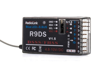 Empfänger Radiolink R9DS, 9Kanal FHSS/DSSS Receiver, zu AT9S, AT10II