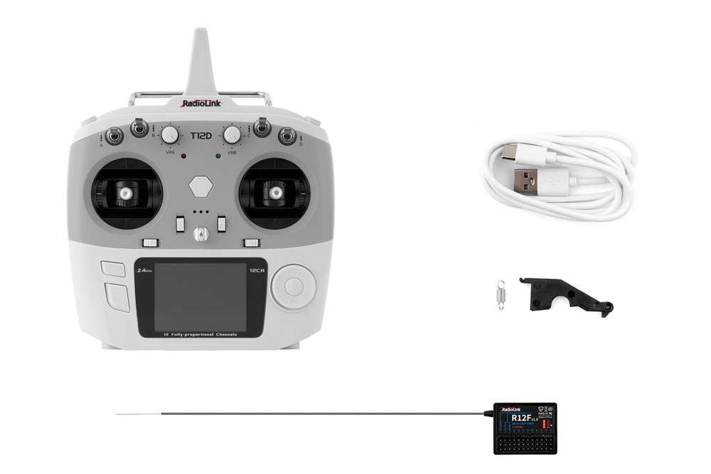 T12D transmitter with R12F receiver, 12 channel FHSS RadioLink transmitter