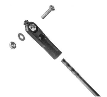 Nylon ball joint M3 with brass ball and steel push rod, 1 set