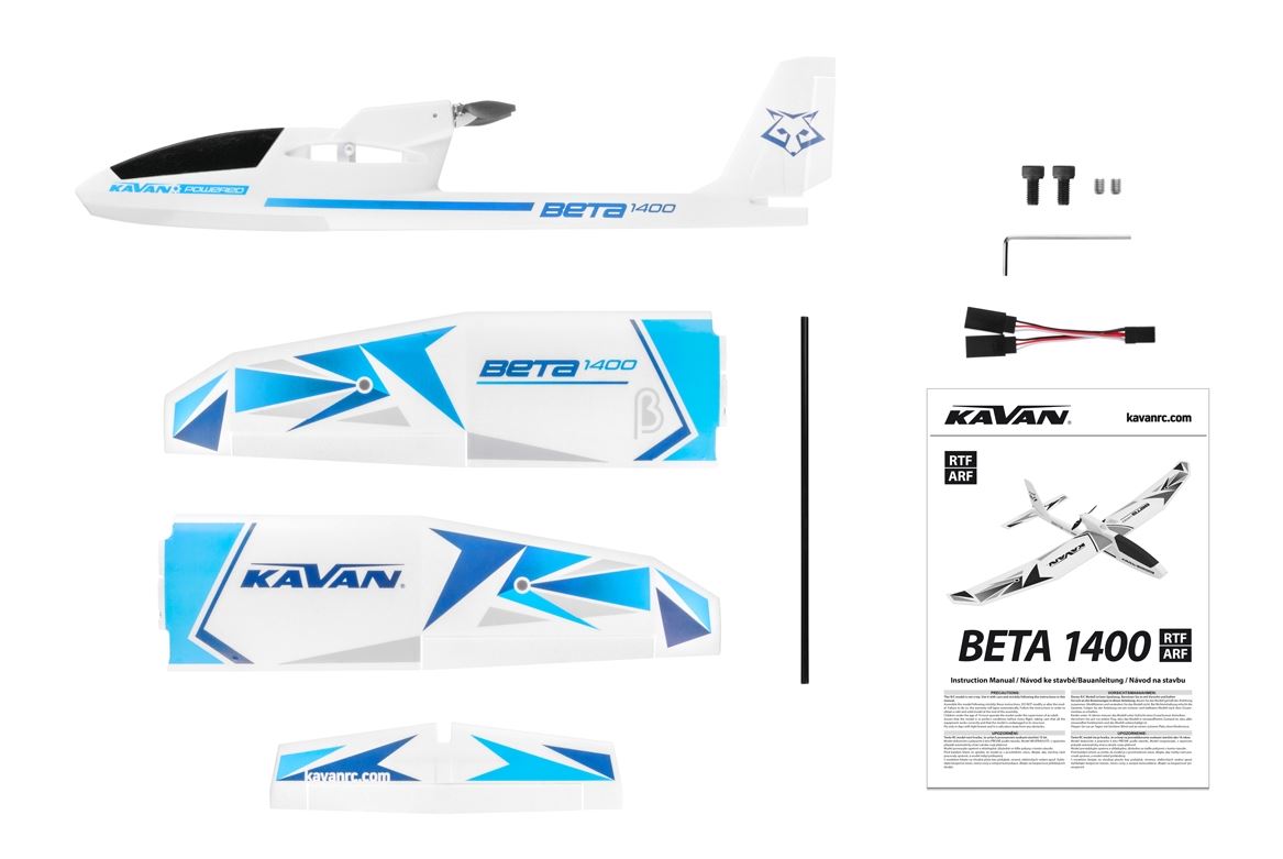 Beta 1400 ARF version BLUE, wingspan 1400mm, beginner model