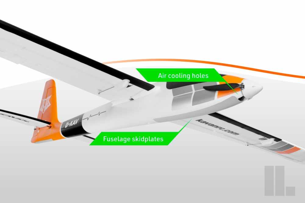 KAVAN Pulse 2200 V2 ARF, Wingspan 2206mm, Orange, # KAV02.8091