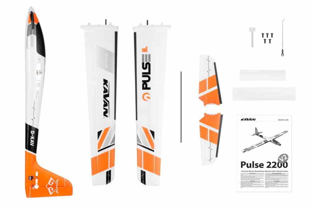 KAVAN Pulse 2200 V2 ARF, Wingspan 2206mm, Orange, # KAV02.8091