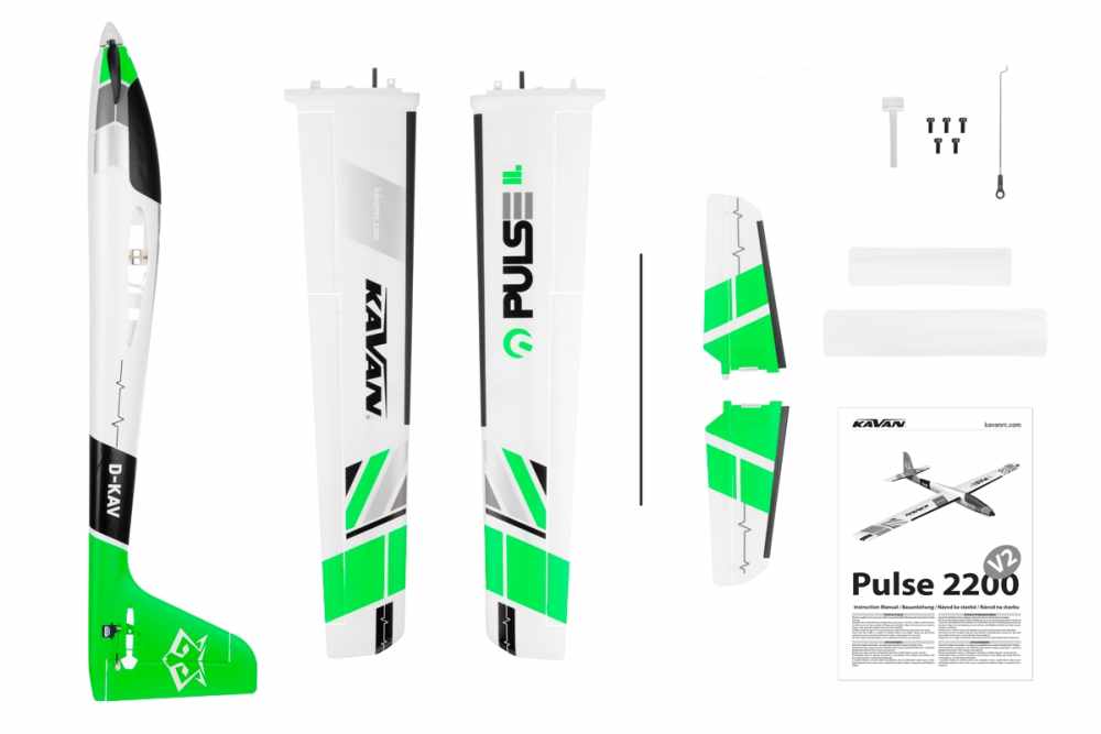 KAVAN Pulse 2200 V2 ARF, Wingspan 2206mm, green, # KAV02.8092