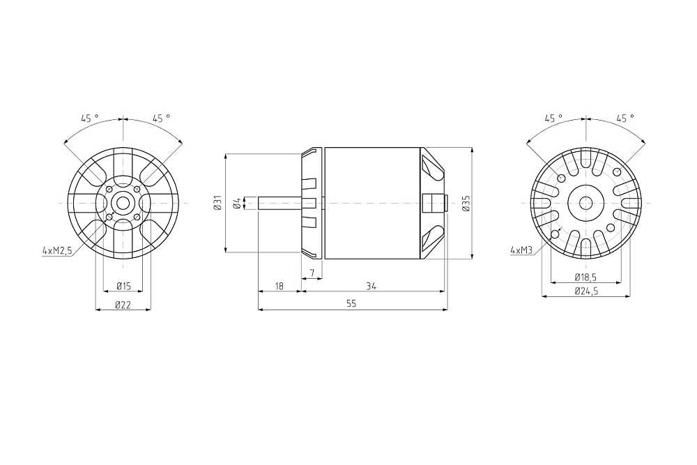 Kavan Brushless Motor 3536-1250 # KAV30.0256