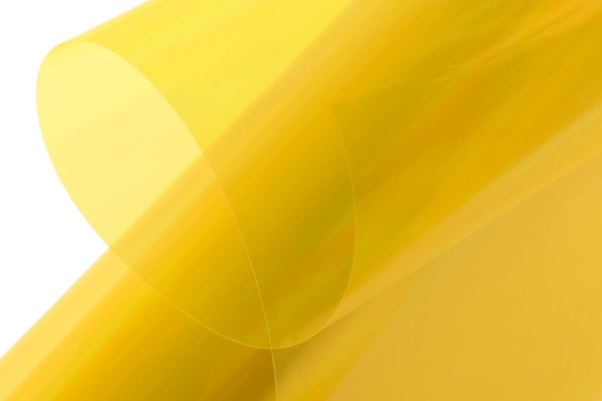 Kavan Iron-On Film TRANSPARENT YELLOW, 640mm wide, 2m roll