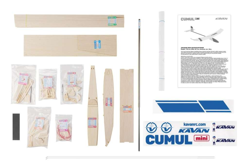 Cumul MINI, RC or free flight model, wingspan 1130mm, kit, # KAV8035