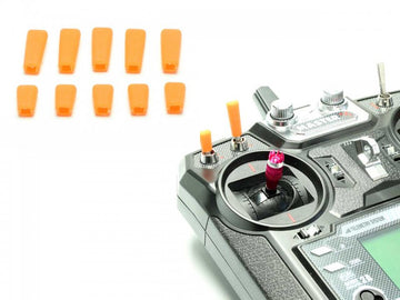 Switch Caps Color ORANGE, for all common RC transmitters (5x short, 5x long)