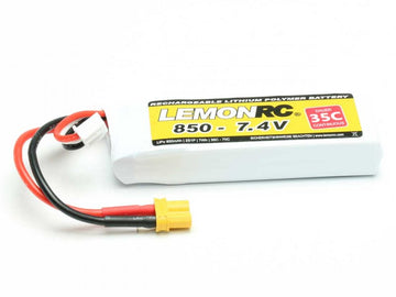 LiPo-Akku Lemon RC 2S/850mAh, 7.4V, 35/70C, 74x25x14 mm, 48g, 15706
