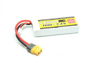 LiPo Battery Lemon RC 2S/1600mAh, 7.4V, 35/70C, 85x34x17 mm, 103g, # 15713