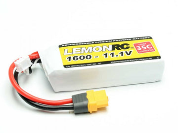 LiPo battery Lemon RC 3S/1600mAh, 11.1V, 35/70C, 85x35x21 mm, 130g, # 15714