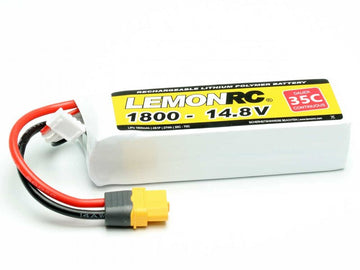 LiPo Battery Lemon RC 4S/1800mAh, 14.8V, 35/70C, 107x35x25 mm, 191g, # 15718