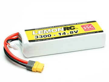 LiPo Battery Lemon RC 4S/3300mAh, 14.8V, 35/70C, 137x43x29 mm, 343g, # 15726