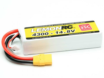 LiPo battery Lemon RC 4S/4300mAh, 14.8V, 35/70C, 136x43x33 mm, 422g, # 15733