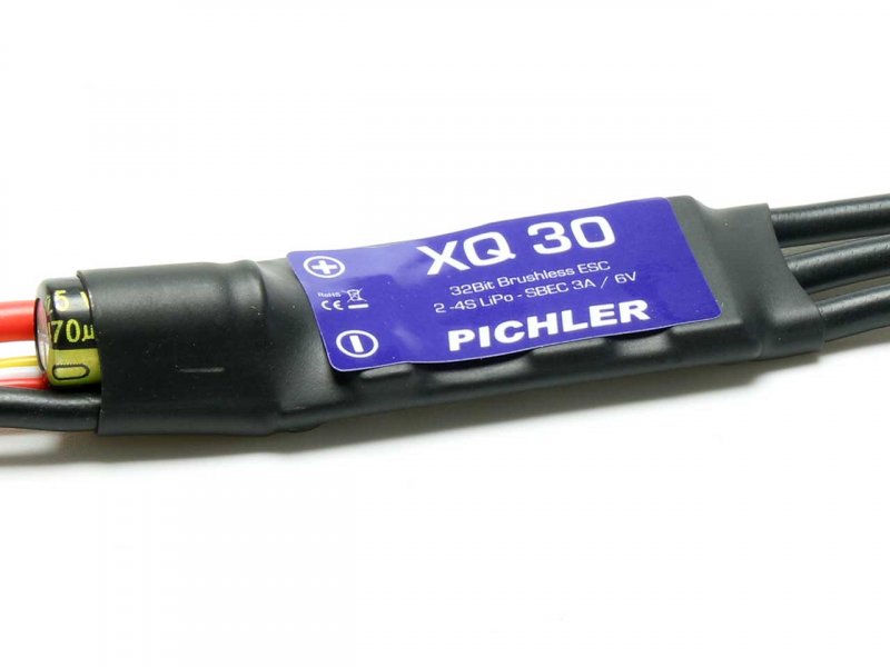 Brushless Regler XQ+ 30 SLIM, 30/40A, 2-4 LiPo/LiIo, BEC 6V, 3A, Pichler # 15921