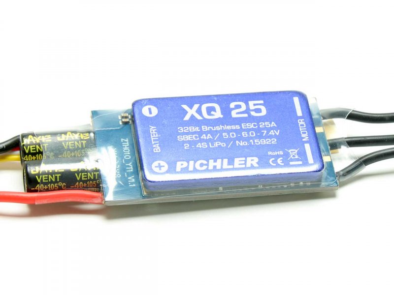 Brushless ESC XQ+ 25, 25/35A, 2-4 LiPo, BEC 5V/6V/7.4V, 3A, Pichler # 15922
