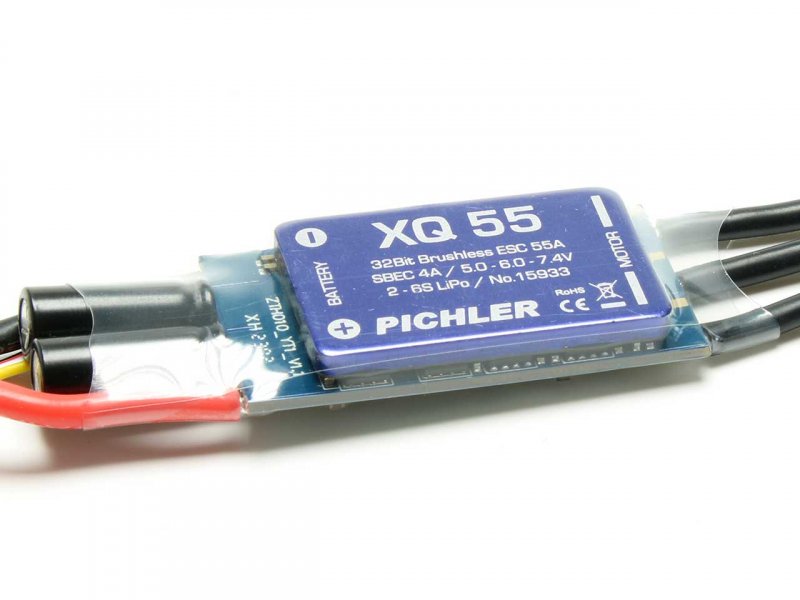 Brushless Regler XQ+ 55, 55/65A, 2-6 LiPo, BEC 5/6/7.4V, 4A, Pichler # 15933