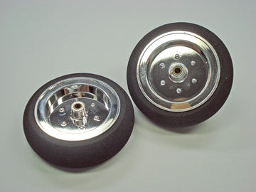 Leichträder mit Chromfelge, ø 35mm x 9mm, Achsdurchmesser 2,5mm, Pichler # C4214