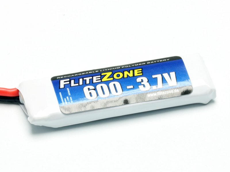 Lipo-Einzelzelle FLITEZONE 600mAh, 3.7V, 25C, 60x16x8mm, 14g, #C5193