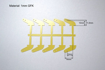 GFRP Rudder Horns 14mm, (PU 10), Pichler # 5201
