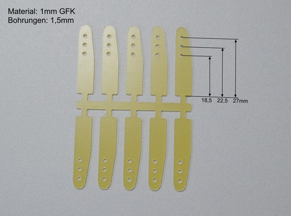 GFK-Ruderhörner 30mm, (VE 10), Pichler # 5203