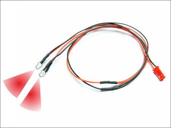 LED Kabel (rot), Kabel mit 2 LEDs, 410mm mit BEC-Anschlussbuchse,Pichler # 5447