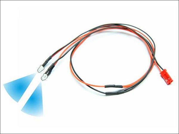 LED Kabel (blau), Kabel mit 2 LEDs, 410mm mit BEC-Anschlussbuchse, # 5448