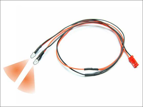 LED Kabel (orange), Kabel mit 2 LEDs, 410mm mit BEC-Anschlussbuchse, # 5450