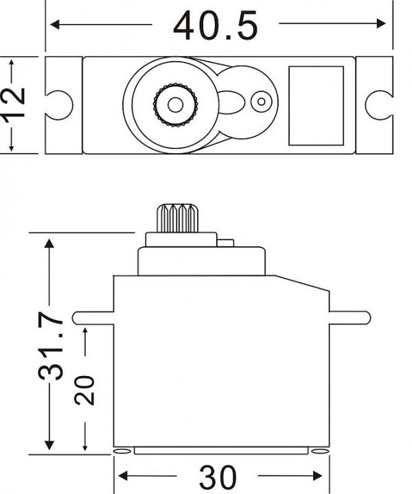Servo MASTER Digital DS3012 MG, 4.8 - 6.0V, 30/35Ncm, 30 x 12 x 32mm, # C5638
