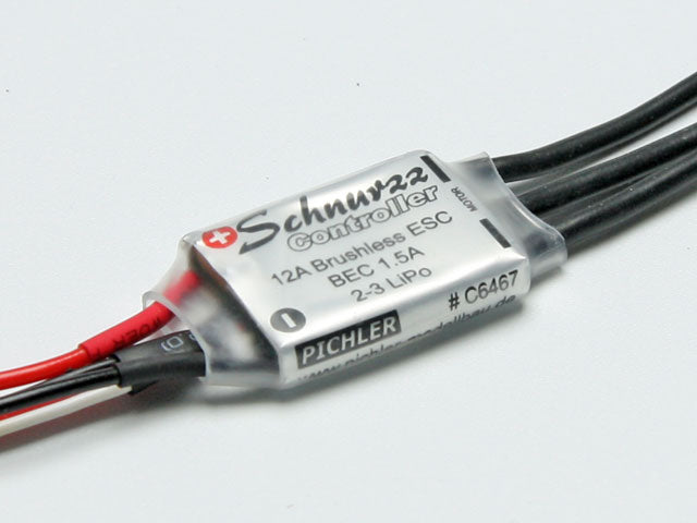 Schnurzz 12, BEC-Brushlessregler, 2-3 LiPo, 12A Dauer, Pichler # C6467