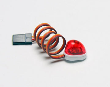 LED Blinklicht 11mm (rot), mit Graupner Servokabel, Effekte einstellbar