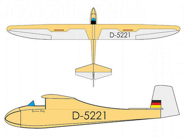 Grunau Baby (Antique), Wingspan 2500mm, ARF, Pichler # C8671