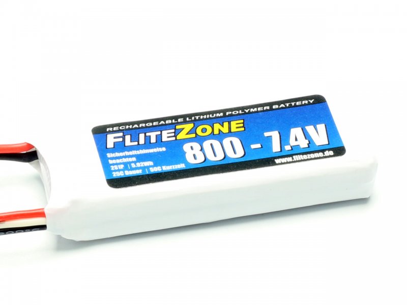 LiPo Battery Pichler FLITEZONE 2S/800mAh, 7.4V, 25/50C, 68x26x12mm, 45g, # C9336