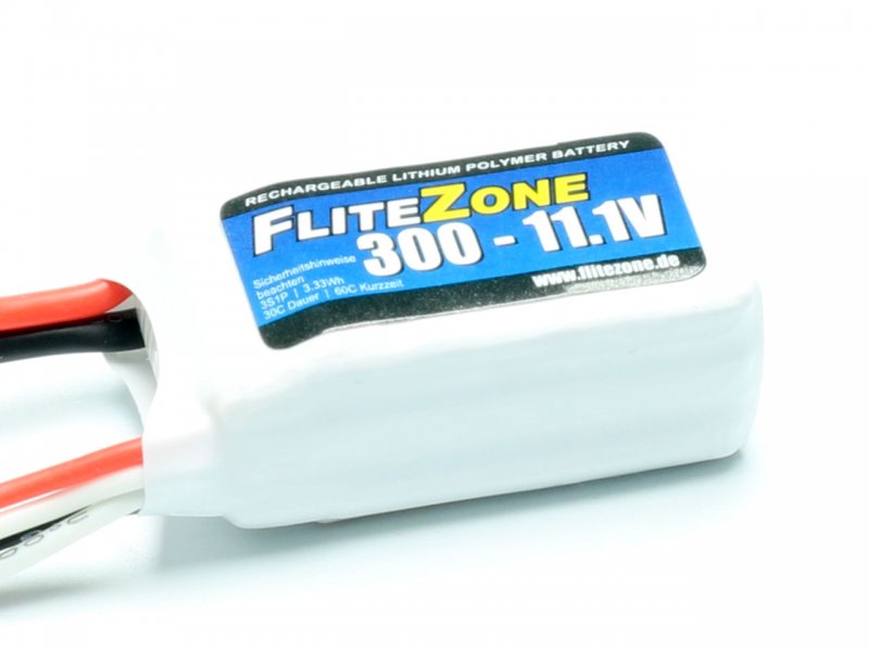 LiPo Battery Pichler FLITEZONE 3S/300mAh, 11.1V, 30/60C, 40x20x18mm, 27g, # C9337