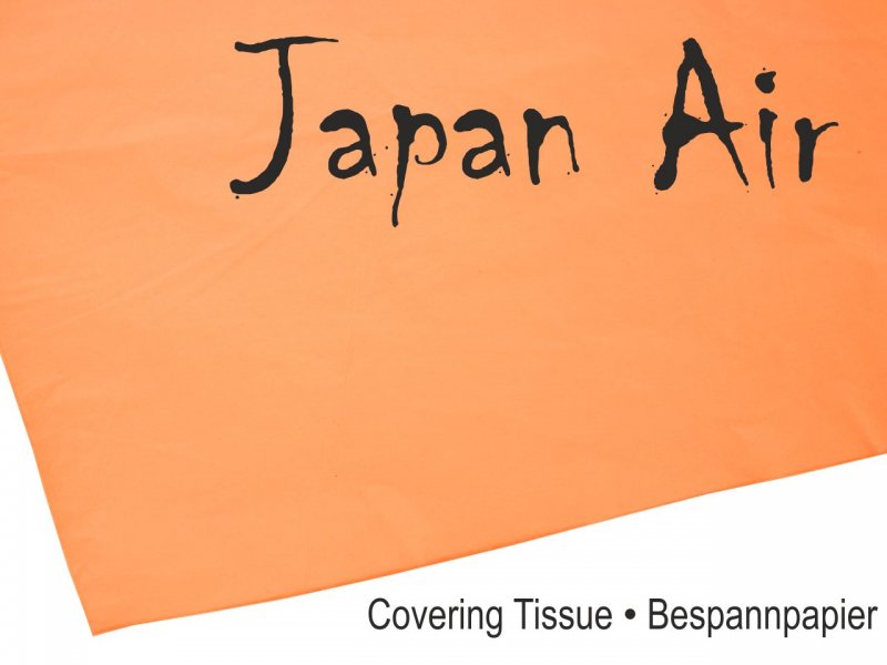 JAPAN AIR Bespannpapier, 16g/m², ORANGE, 500 x 690 mm, (10 St.), # C9380
