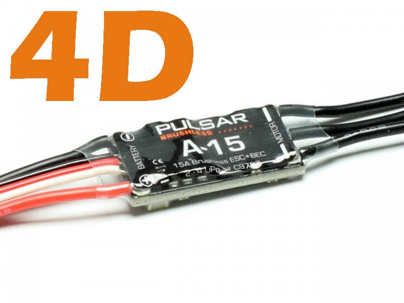 Brushless ESC PULSAR A-15, 4D", (forward/reverse), Pichler # C9759"