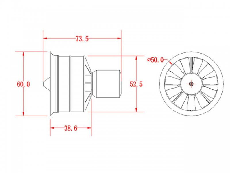 Impellereinheit ø 50mm, 5400U/min, Pichler # C9769