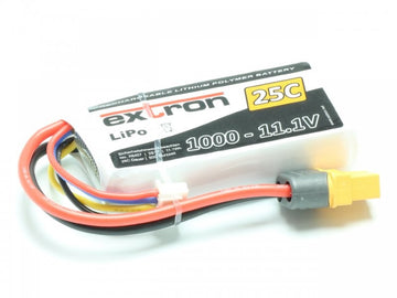 Extron X2 LiPo Battery, 3S/1000mAh, 25/50C, 70x35x20mm, 85g