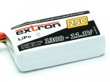 LiPo Battery Extron X2, 3S/1300mAh, 25/50C, 68x34x21mm, 95g