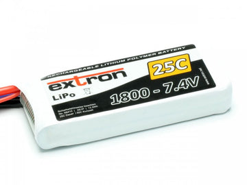 LiPo Battery Extron X2, 2S/1800mAh, 25/50C, 87x33x15mm, 100g