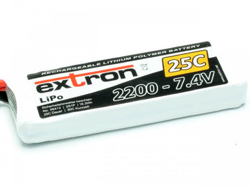 Lipoly-Akku Extron X2, 2S/2200mAh, 25/50C, 105x33x15mm, 115g