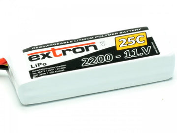 Extron X2 LiPo battery, 3S/2200mAh, 25/50C, 105x33x23mm, 165g