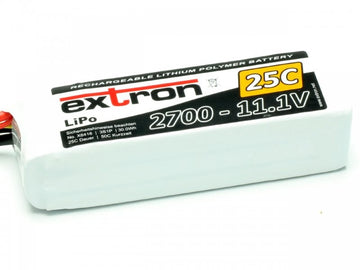 LiPo battery Extron X2, 3S/2700mAh, 25/50C, 107x33x27mm, 190g