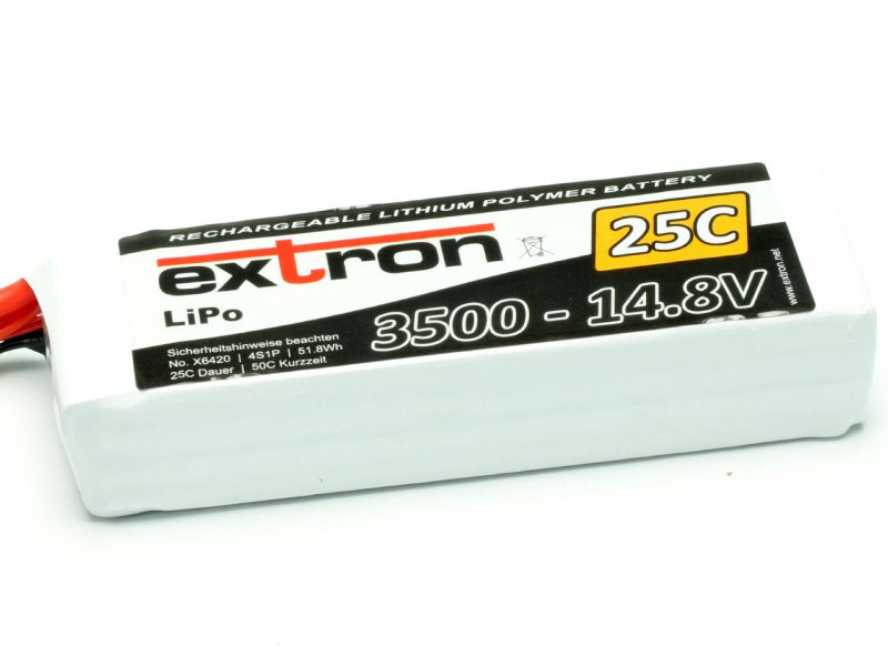 Lipoly-Akku Extron X2, 4S/3500mAh, 25/50C, 138x45x29mm, 365g