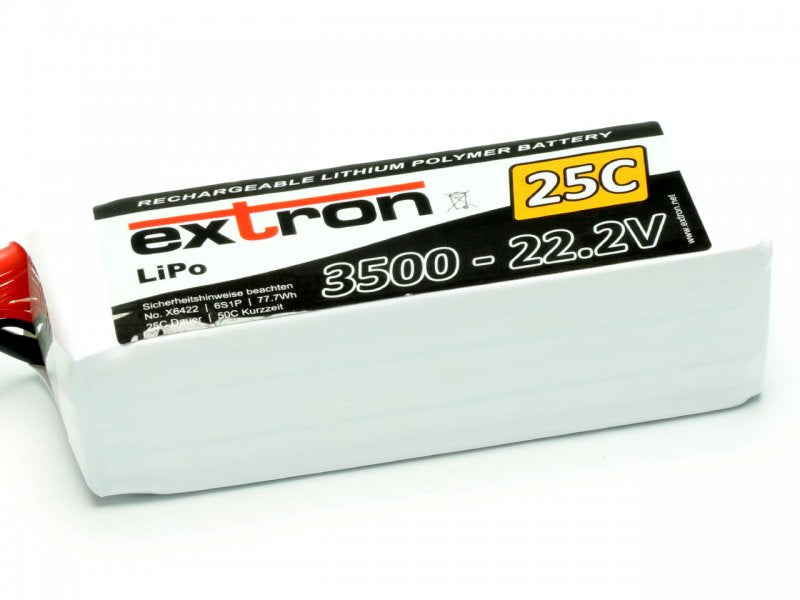 Lipoly-Akku Extron X2, 6S/3500mAh, 25/50C, 138x45x43mm, 535g