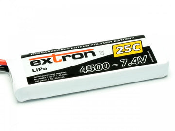 LiPo battery Extron X2, 2S/4500mAh, 25/50C, 138x45x19mm, 230g