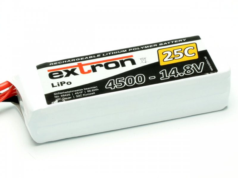 Lipoly-Akku Extron X2, 4S/4500mAh, 25/50C, 138x45x36mm, 435g