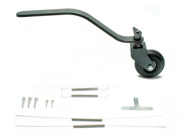 Heckfahrwerk Carbon, gefedert, 120mm mit Rad ø26mm, Pichler/Extron # X7168