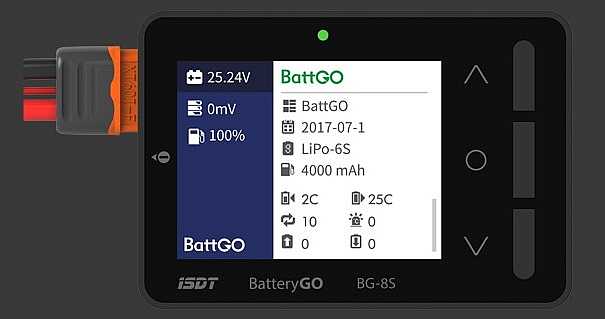ISDT BG-8S, Battery Checker