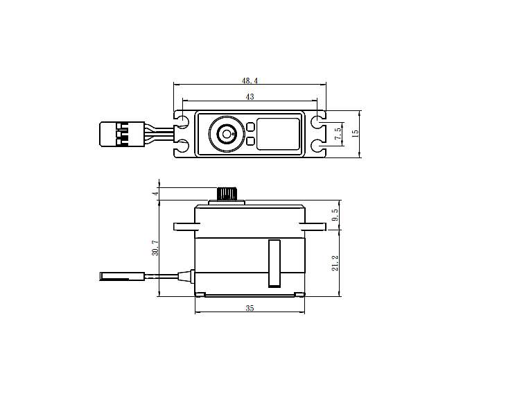 Servo Savox SV-1261MG, HV, Digital, 35x15x30,7mm, 250Ncm, 40g
